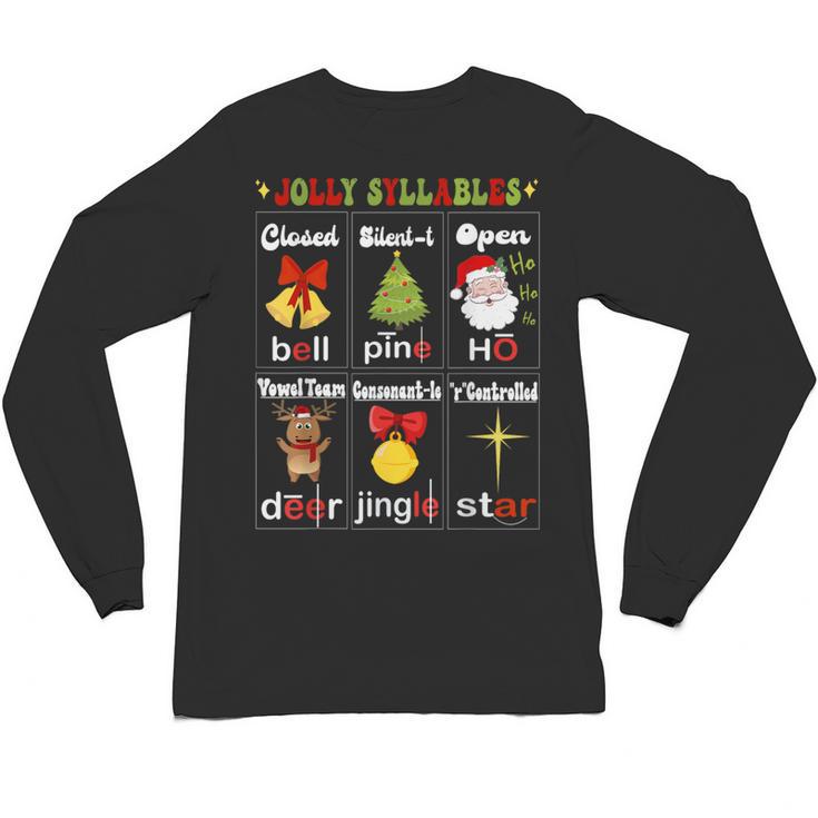 Christmas Reading Teacher Syllable Types Reading Teacher Unisex Long Sleeve T-Shirt