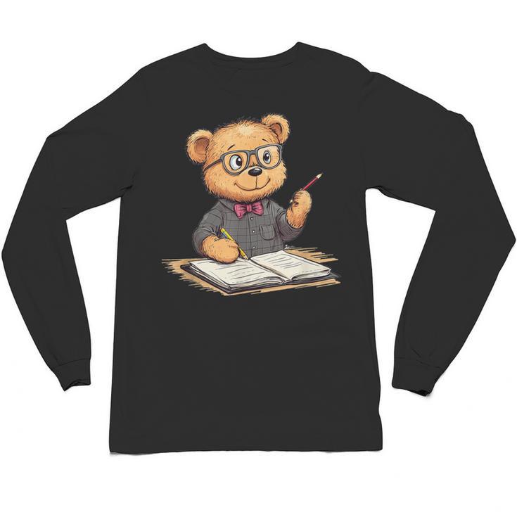 Classroom Fun With Teddy Bear Teacher Unisex Long Sleeve T-Shirt