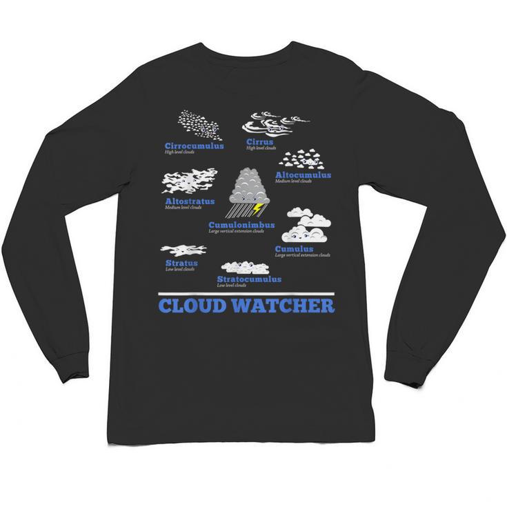 Cloud Watcher Cloud Types Science Student Teacher Cute Faces Unisex Long Sleeve T-Shirt