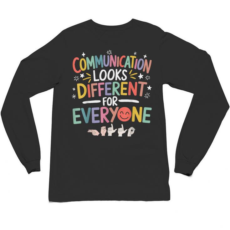 Communication ASL Teacher Deaf People ASL Interpreter Unisex Long Sleeve T-Shirt