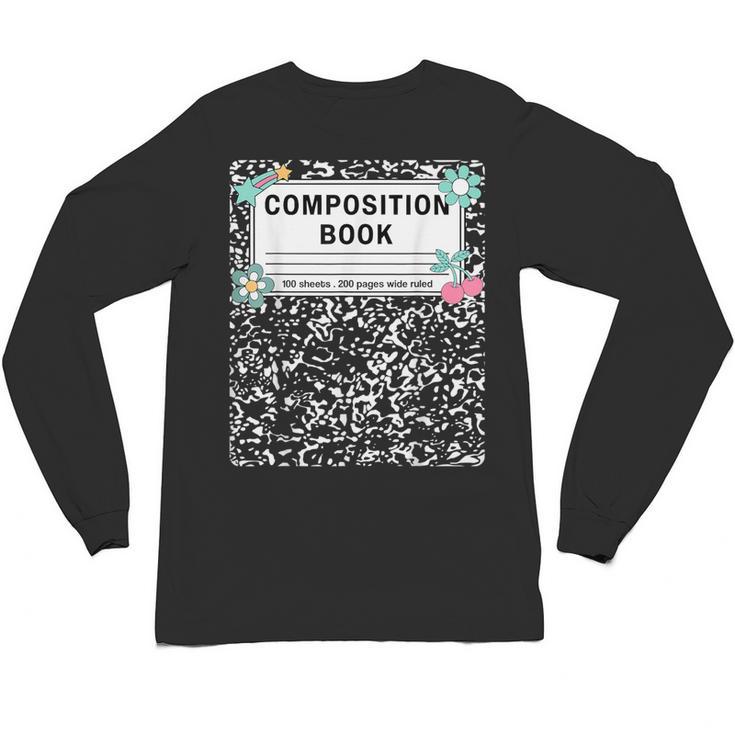 Composition Book Notebook Teachers Matching Group Halloween Unisex Long Sleeve T-Shirt