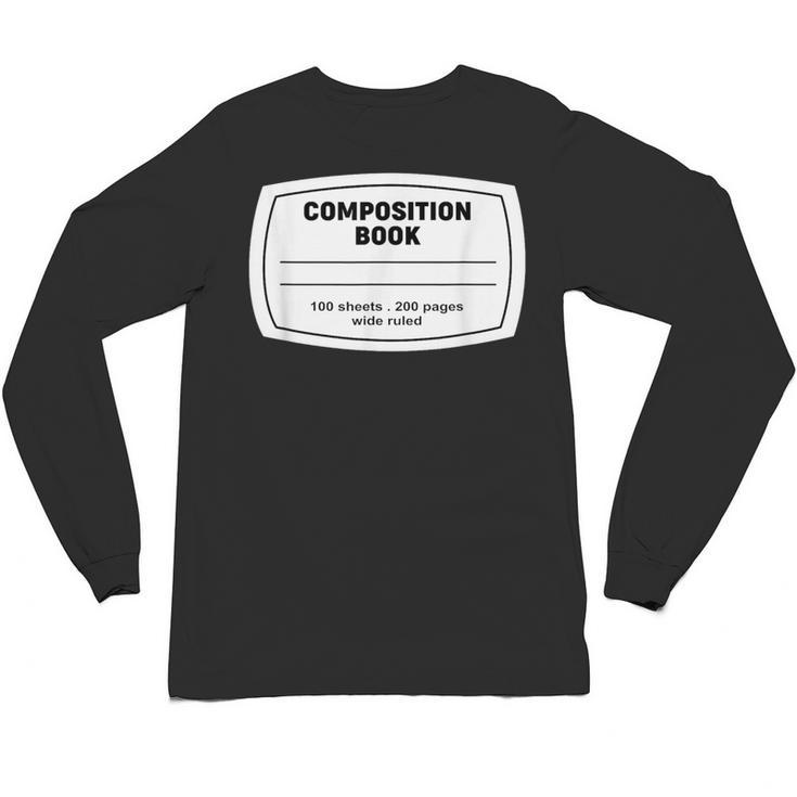 Composition Notebook Halloween Costume Teacher Student Unisex Long Sleeve T-Shirt