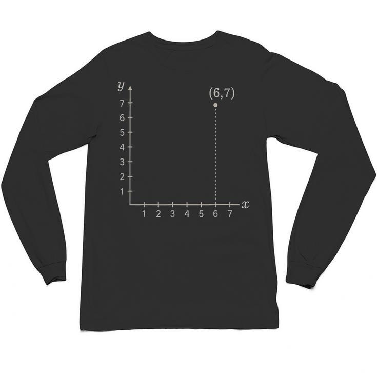 Coordinate 67 Math Teacher 67 Cartesian Grid Point Unisex Long Sleeve T-Shirt