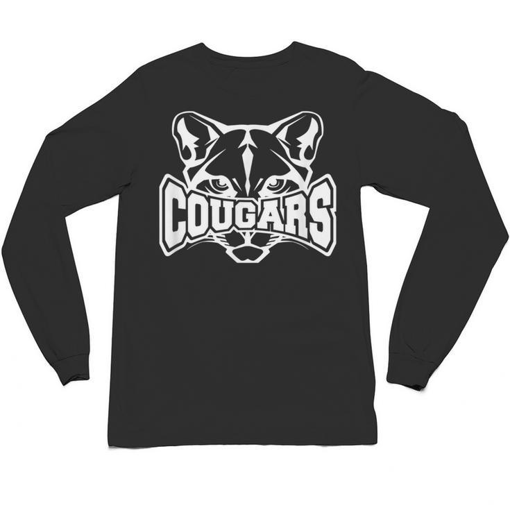 Cougars Teacher Student School Sports Fan Team Spirit Unisex Long Sleeve T-Shirt