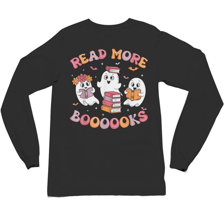 Cute Ghost Book Read More Books Teachers Halloween Unisex Long Sleeve T-Shirt