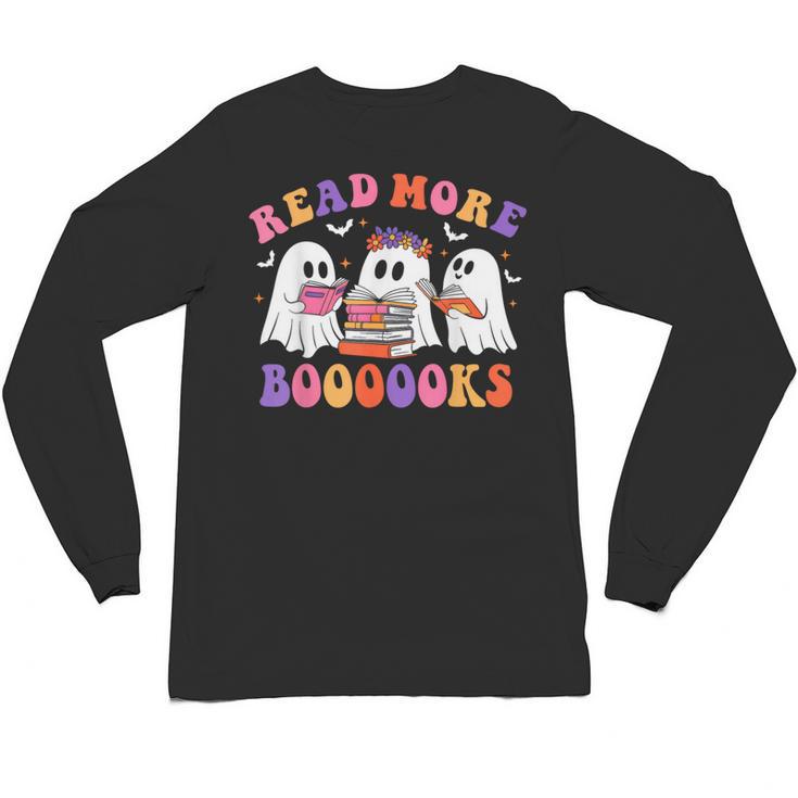 Cute Ghost Read More Books Lover Teacher Halloween Costume Unisex Long Sleeve T-Shirt