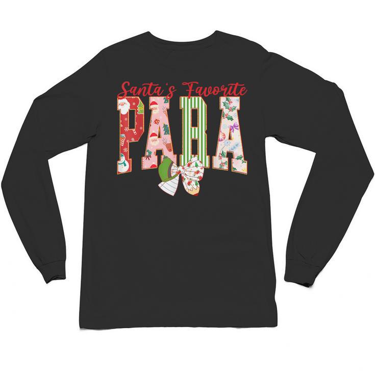 Cute Santas Favorite Para Christmas Paraprofessional Teacher Unisex Long Sleeve T-Shirt, trending gift Cute Santas Favorite Para Christmas Paraprofessional Teacher Unisex Long Sleeve T-Shirt, trending gift