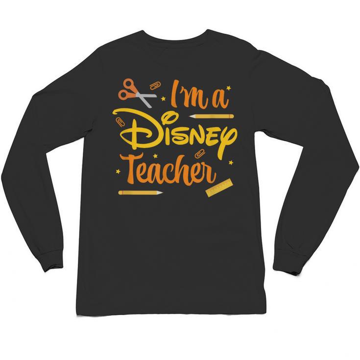 Disney Back To School I'm A Disney Teacher Crafty Logo Unisex Long Sleeve T-Shirt