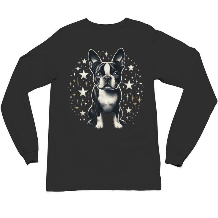 Dog Boston Terrier For Men Women Unisex Long Sleeve T-Shirt