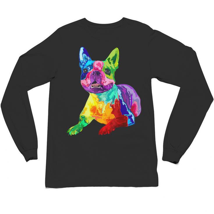 Dog Lover Boston Terrier Dog Colorful Boston Terrier Men Women Kids Unisex Long Sleeve T-Shirt