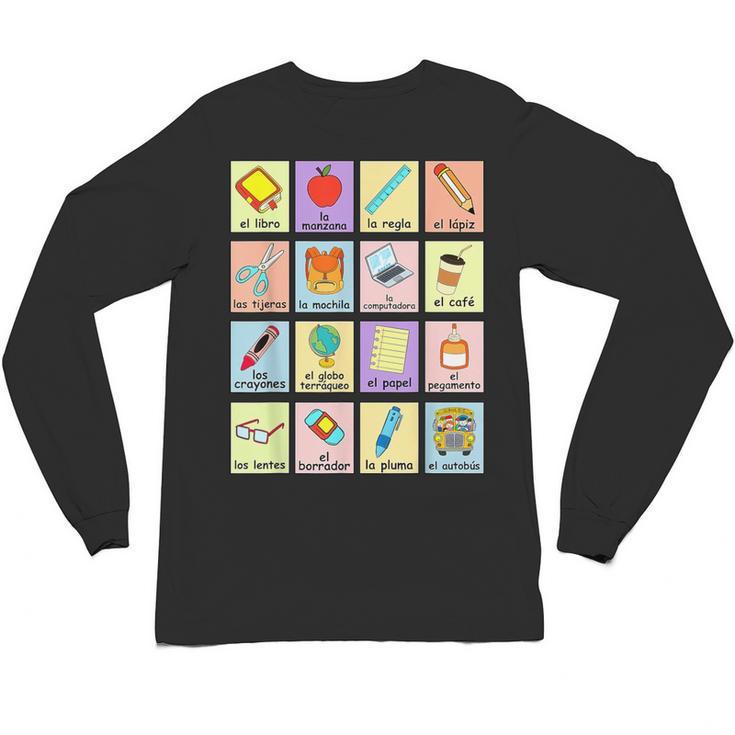 Dual Language Crew Bilingual Spanish Teacher Back To School For Men Women Unisex Long Sleeve T-Shirt, trending gift