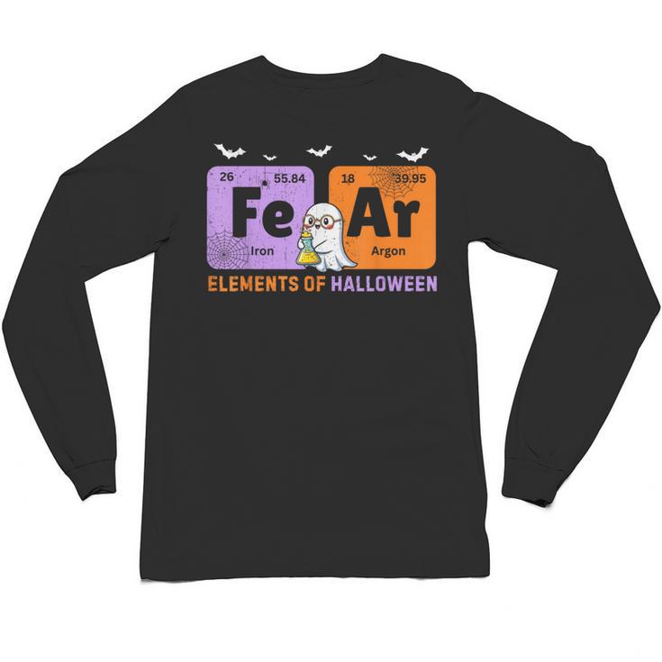 Elements Of Halloween Fear Periodically Chemistry Teacher Unisex Long Sleeve T-Shirt