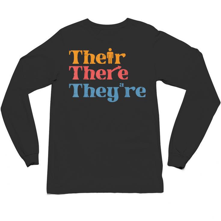 English Teacher Their There Theyre Grammar Men Women Unisex Long Sleeve T-Shirt