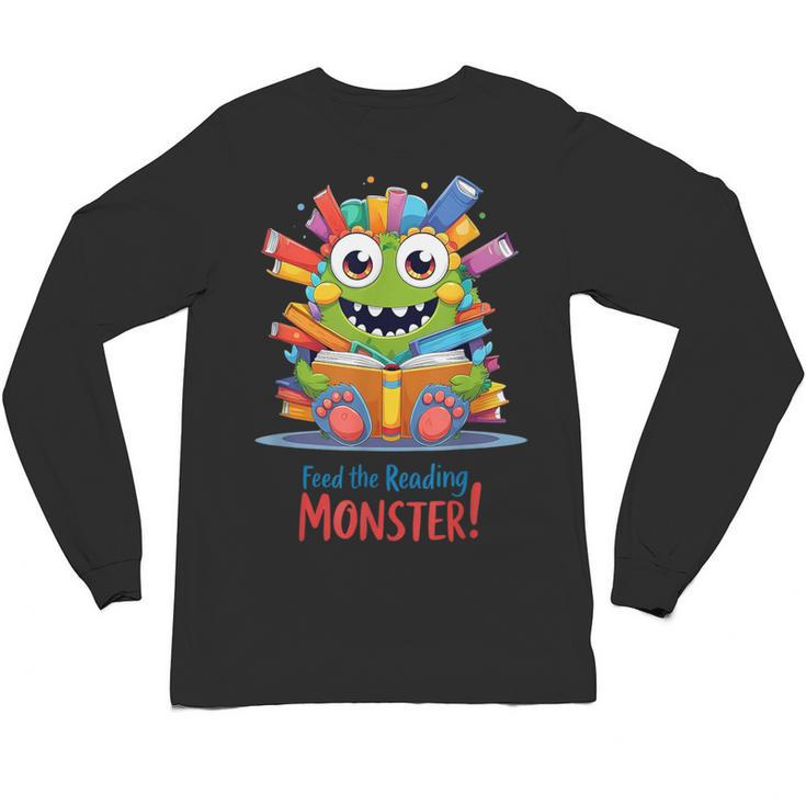 Feed The Reading Monster Halloween Teacher Unisex Long Sleeve T-Shirt