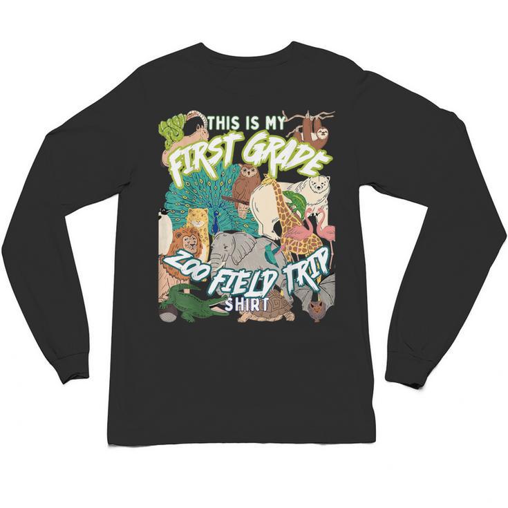 First Grade Zoo Field Trip Matching Student Teacher Class Unisex Long Sleeve T-Shirt