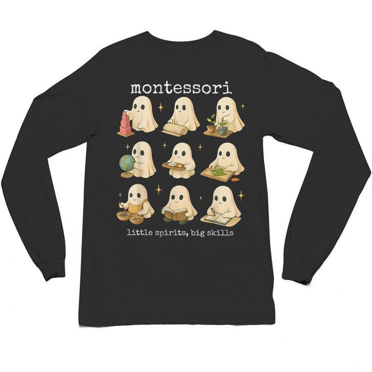 Ghosts Halloween Montessori Teacher Educator Costume Unisex Long Sleeve T-Shirt