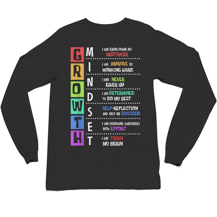 Growth Mindset Positive Motivational Classroom Teacher Learn Unisex Long Sleeve T-Shirt