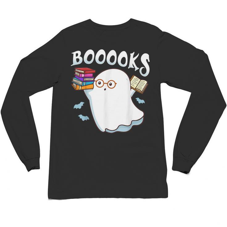 Halloween Books Librarian English Teacher Reader Reading Unisex Long Sleeve T-Shirt