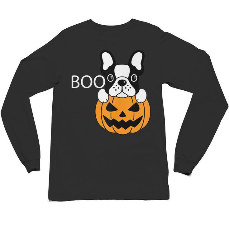 The Halloween Boston Terrier Unisex Long Sleeve T-Shirt