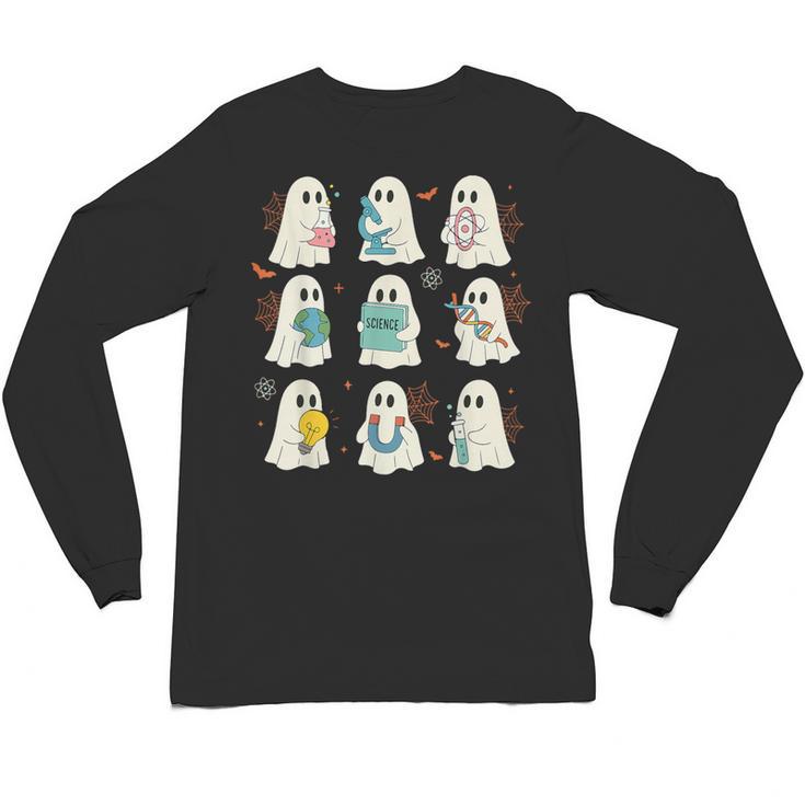 Halloween Science Teacher Student Ghost Laboratory Men Women Unisex Long Sleeve T-Shirt