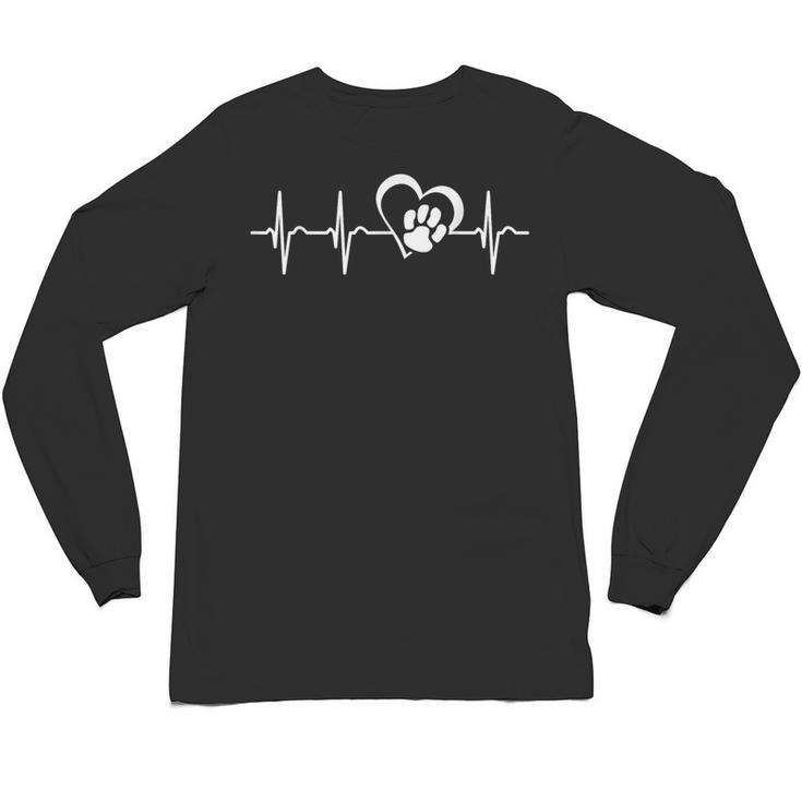 Heartbeat Dog Paw Unisex Long Sleeve T-Shirt