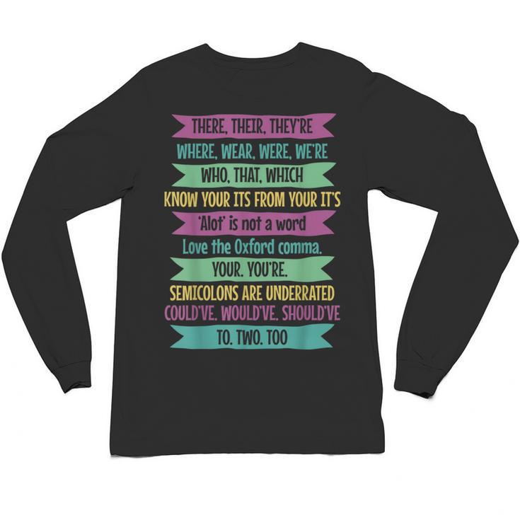 Their There And They'Re English Teacher Men Women Unisex Long Sleeve T-Shirt