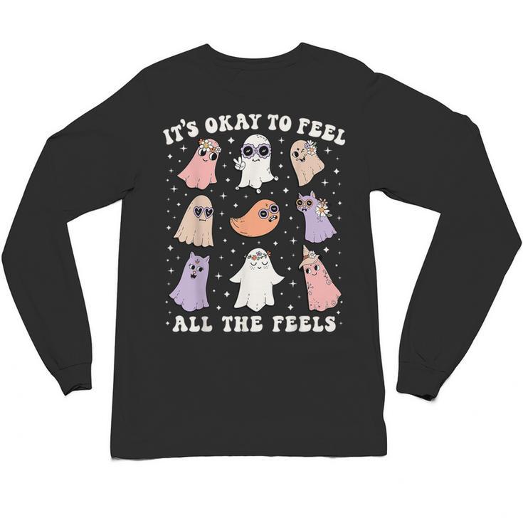 It’s Okay To Feel All The Feels Special Ed Teacher Halloween Unisex Long Sleeve T-Shirt