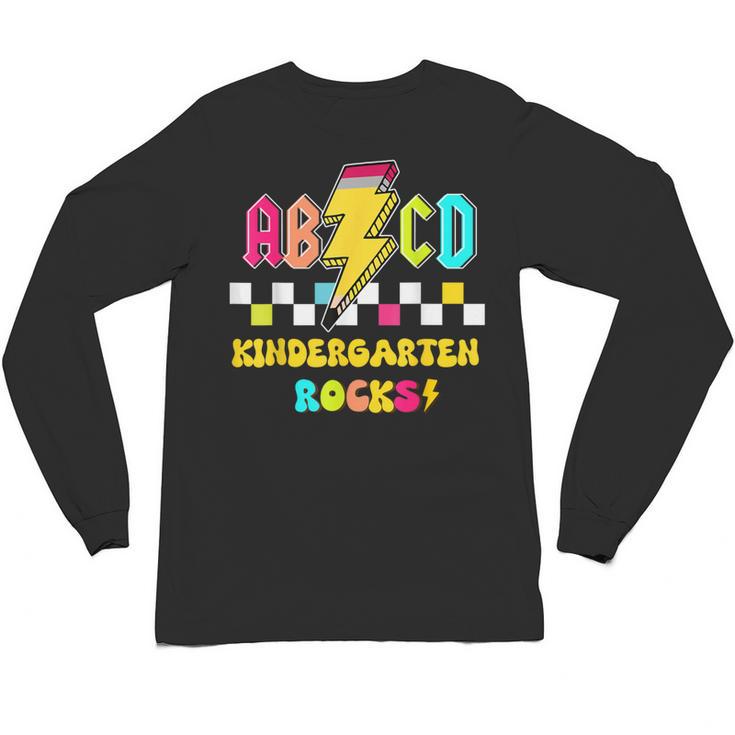 Kindergarten ABCD Rocks Teacher Student Back To School Unisex Long Sleeve T-Shirt