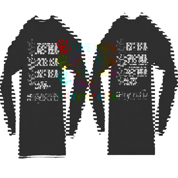 Love Daycare Provider Childcare Teacher Tie Dye Unisex Long Sleeve T-Shirt