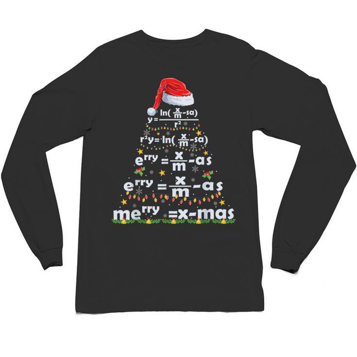 Math Equation Merry X-Mas Math Teacher Christmas Humor Men Women Kids Unisex Long Sleeve T-Shirt