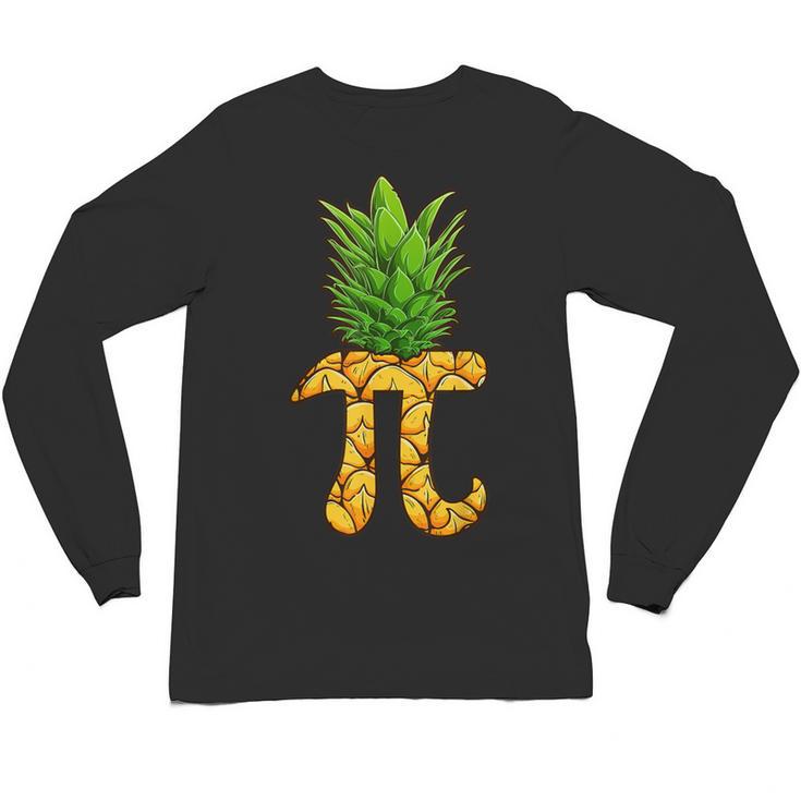 Math Teacher Hawaiian Shirts Pineapple Pi Day Symbol Unisex Long Sleeve T-Shirt