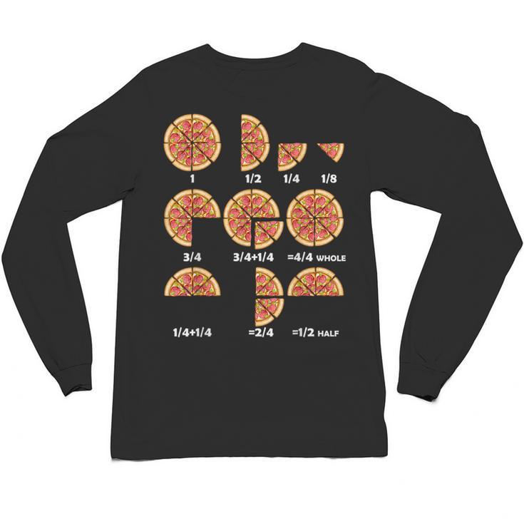 Maths Day Costume Idea Kids Teachers Pizza Slice Fraction Unisex Long Sleeve T-Shirt