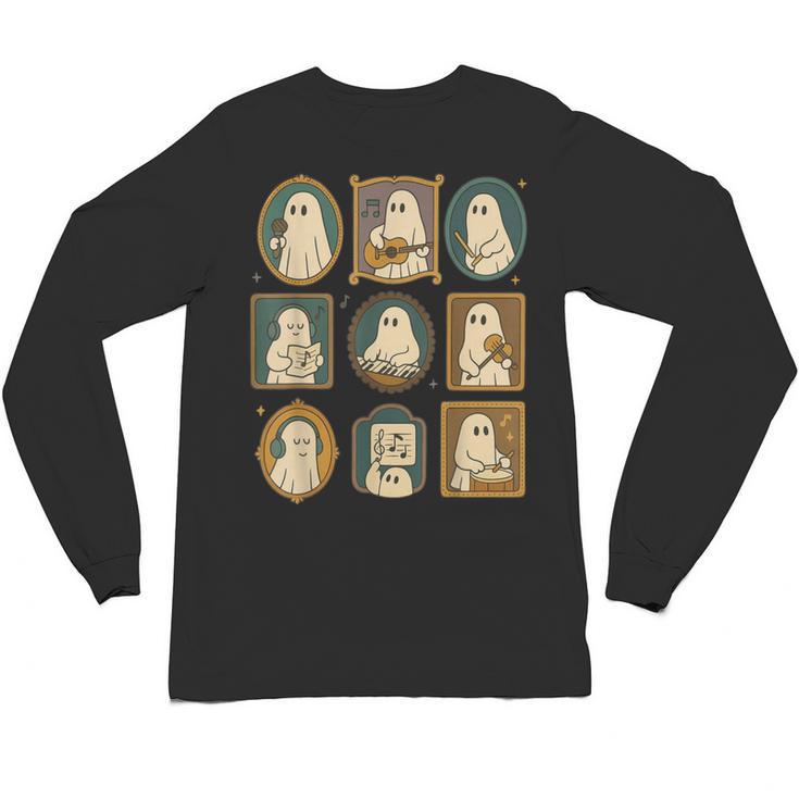 Music Teacher Orchestra Spooky Halloween Ghost Band Unisex Long Sleeve T-Shirt
