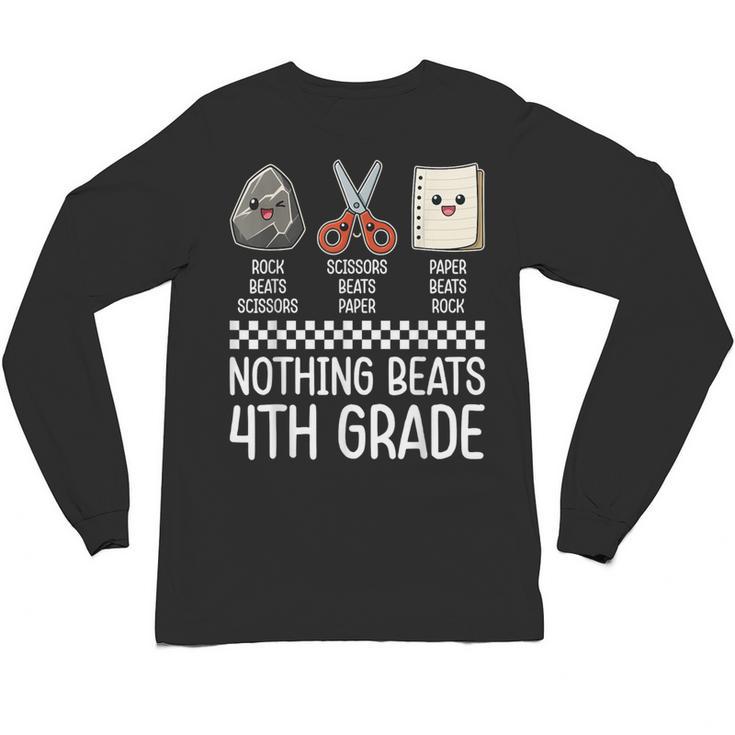 Nothing Beats 4th Grade Back To School Kids Teachers Unisex Long Sleeve T-Shirt