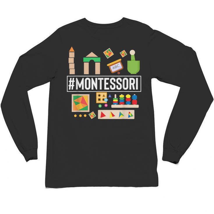 Novelty Montessori Studying Learning Schooling Teacher Love For Men Women Unisex Long Sleeve T-Shirt