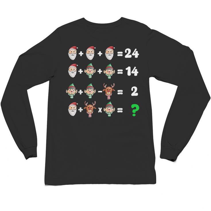Order Of Operations Quiz Christmas Math Teacher Xmas Math Unisex Long Sleeve T-Shirt