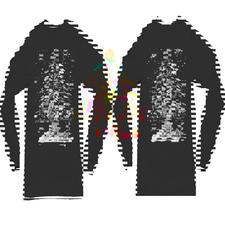 Paintbrush Christmas Tree Decor Xmas For Artist Art Teacher For Men Women Unisex Long Sleeve T-Shirt