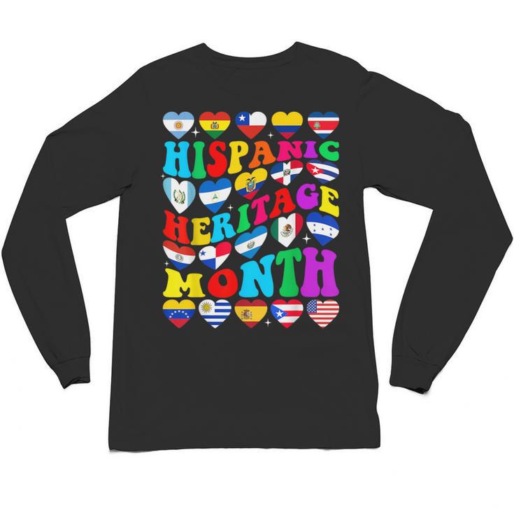 Hispanic Heritage Month 2025 Latino Puerto Rico Teacher Kids Unisex Long Sleeve T-Shirt