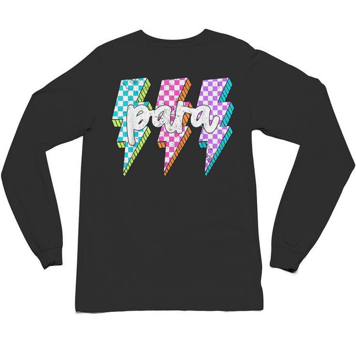 Para Squad Paraprofessional Teacher Lightning Bolt Unisex Long Sleeve T-Shirt