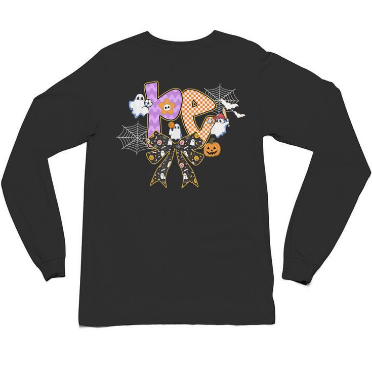 PE Teacher Coach Coquette Ghost Halloween Physical Education Unisex Long Sleeve T-Shirt