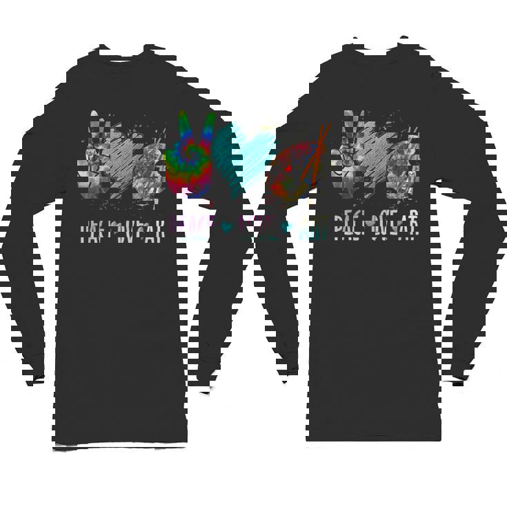 Peace Love Art Painting Palette Art Teacher Unisex Long Sleeve T-Shirt