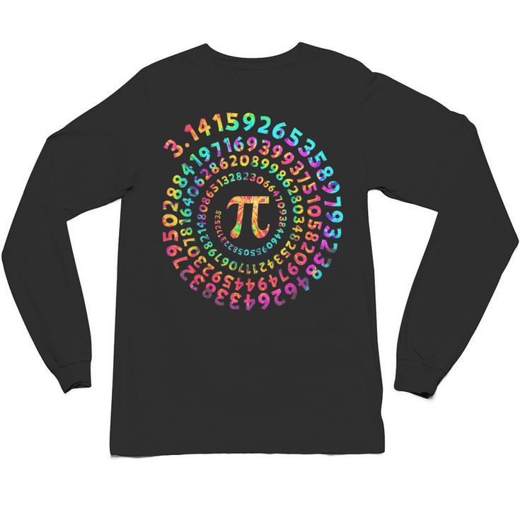 Pi Day Math Teacher Tie Dye Spiral Pi 314 Pi Day Unisex Long Sleeve T-Shirt