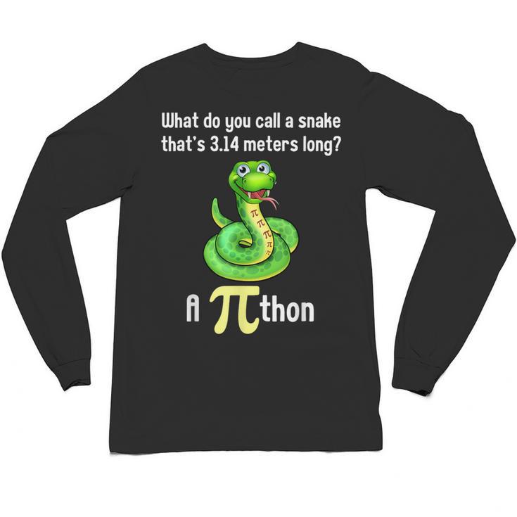 Pi Day Puns Pithon Math Teacher Jokes Women Men Kids Unisex Long Sleeve T-Shirt