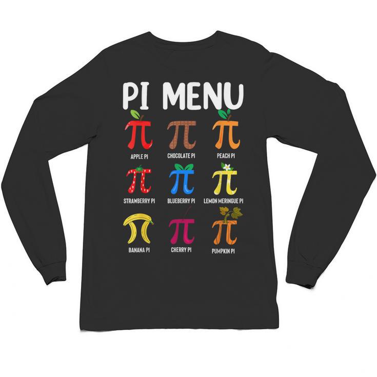 Pi Menu 314 Pi Symbol Math Teacher Happy Pi Day Unisex Long Sleeve T-Shirt