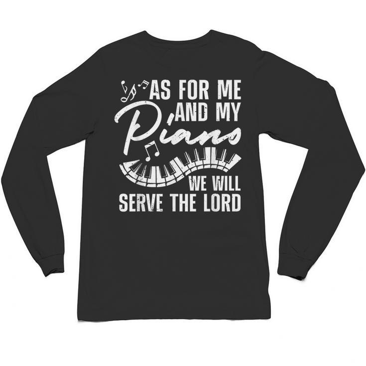Piano Player Art For Men Women Pianist Piano Teacher Unisex Long Sleeve T-Shirt