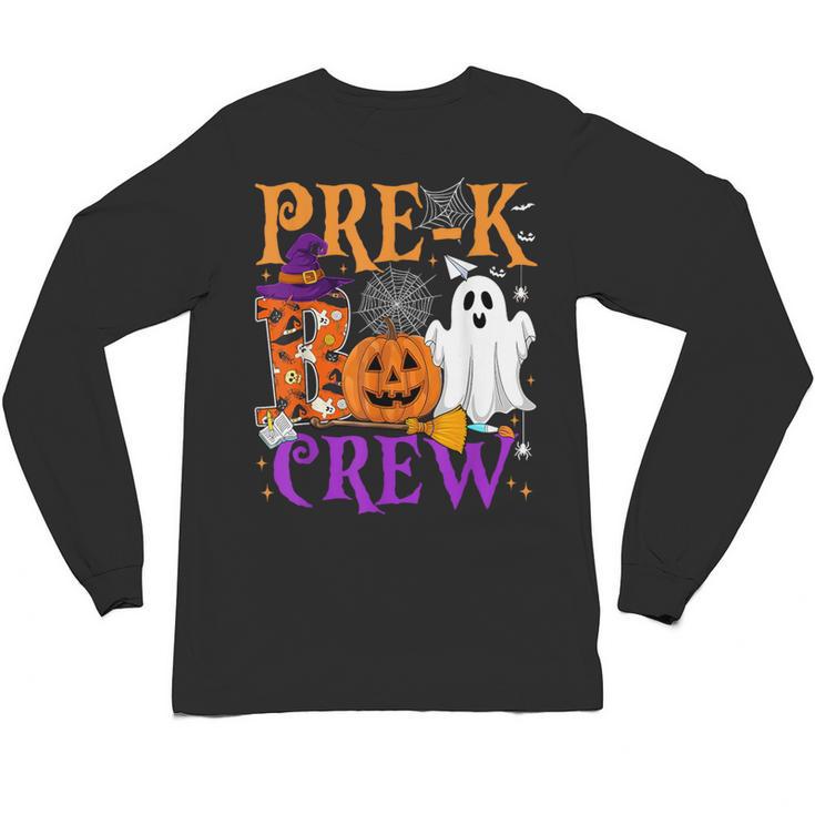 Pre-K Boo Crew Teacher Student Halloween Costume Unisex Long Sleeve T-Shirt