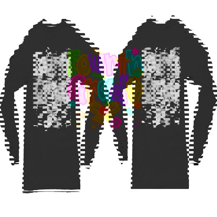 Preppy Fourth Grade Back To School 4th Grade Teacher Girls Unisex Long Sleeve T-Shirt