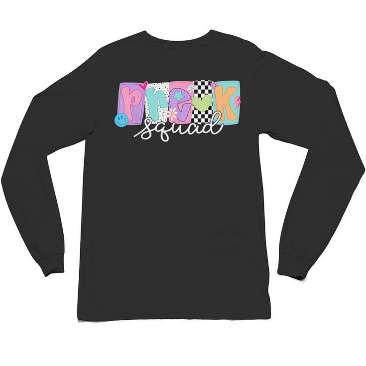 Preschool Squad Team Pre-K Crew Back To School Teacher Unisex Long Sleeve T-Shirt