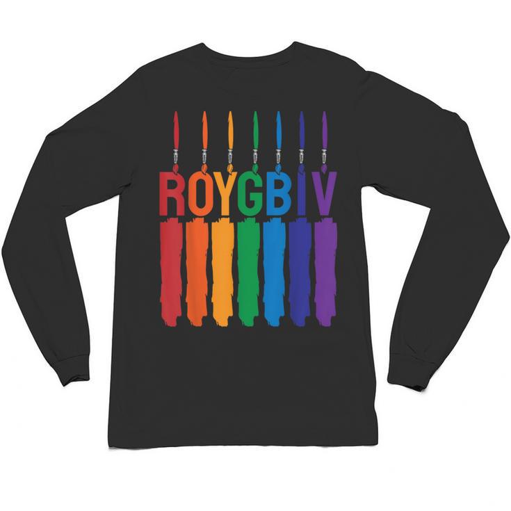 Rainbow Roygbiv Kids Artist Costume Art Teacher Unisex Long Sleeve T-Shirt