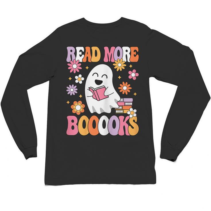 Read More Books Groovy Halloween Teacher Women Unisex Long Sleeve T-Shirt